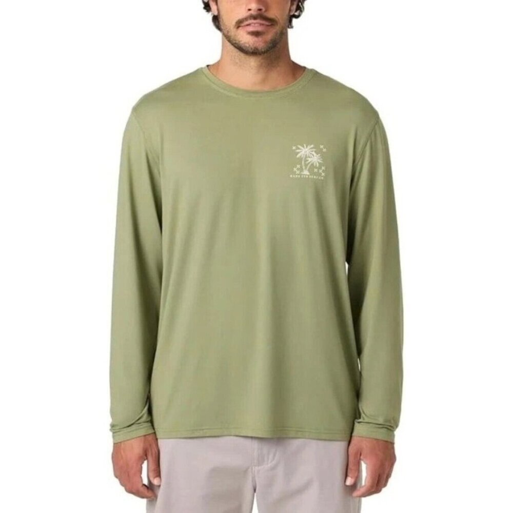 NWT Hang Ten Men's L Green Long Sleeve Shirt UPF 50+ Polyester Blend